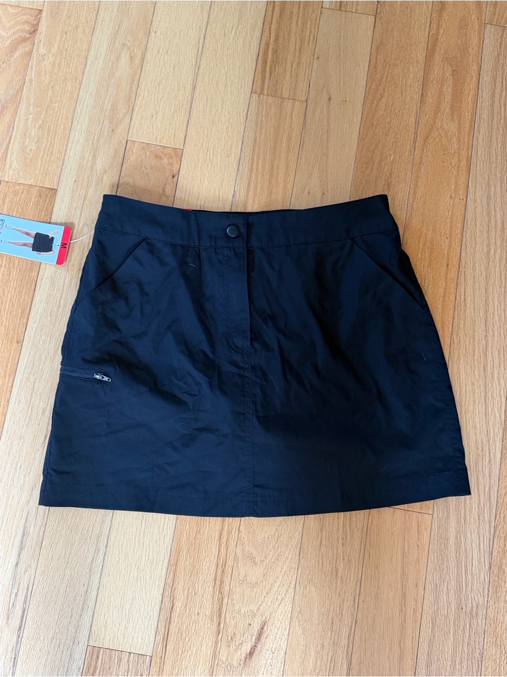32 Degrees Black Active Skort with Zip Pocket